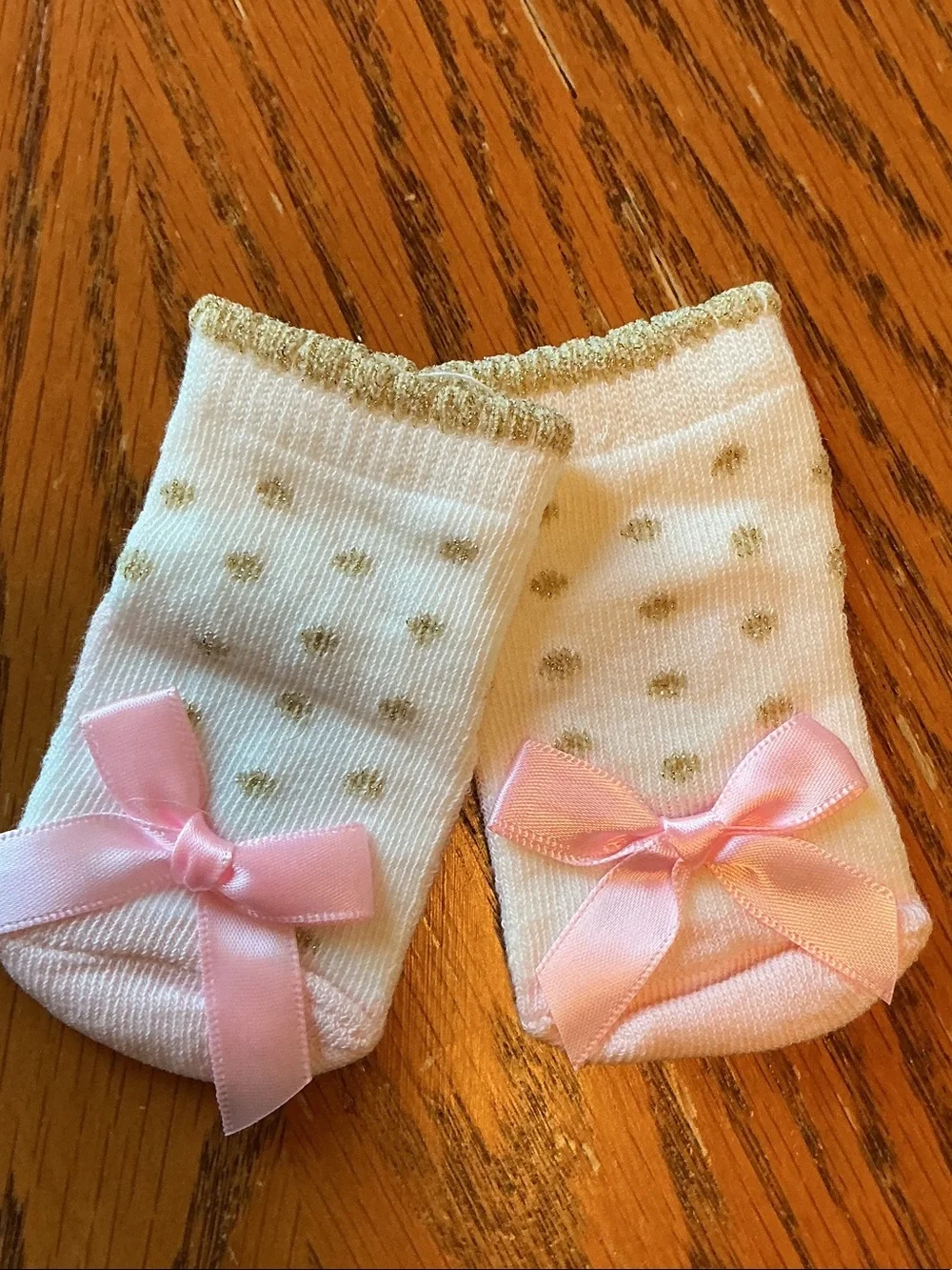 Baby Girls Pink and White Bow Sock Pack - 5 Pairs size 0-6 months